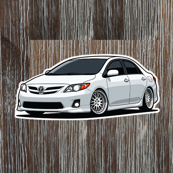 TOYOTA COROLLA 10th generation 2009-2013 Vinyl Sticker - Picture 1 of 1